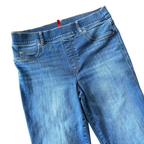 Spanx Straight Leg Stretch Denim Jeans Medium Wash High Rise XL - Picture 4 of 6
